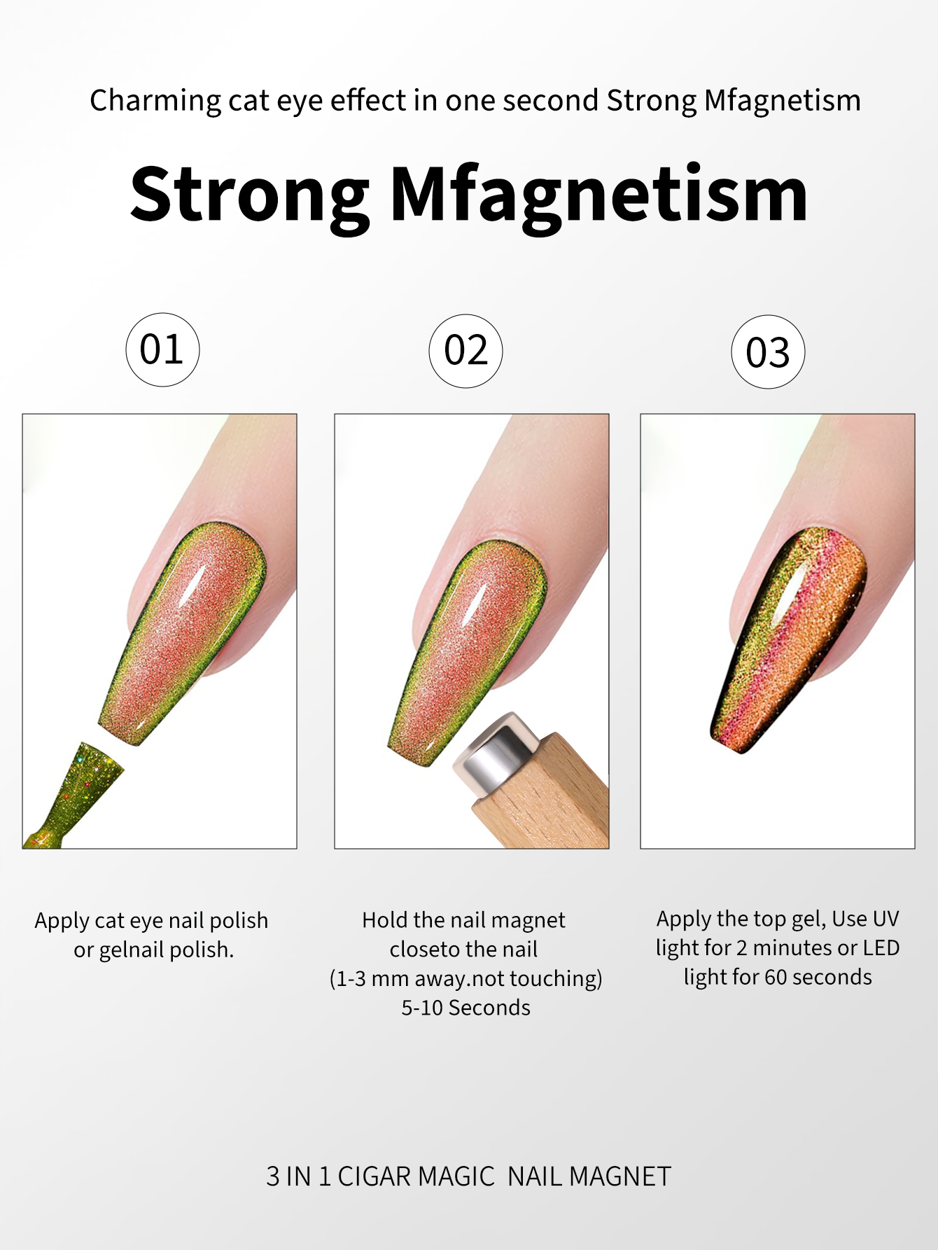 3 In 1 Nail Magnet, Multifunct - Nail Art Mahogany ulasan dan harga