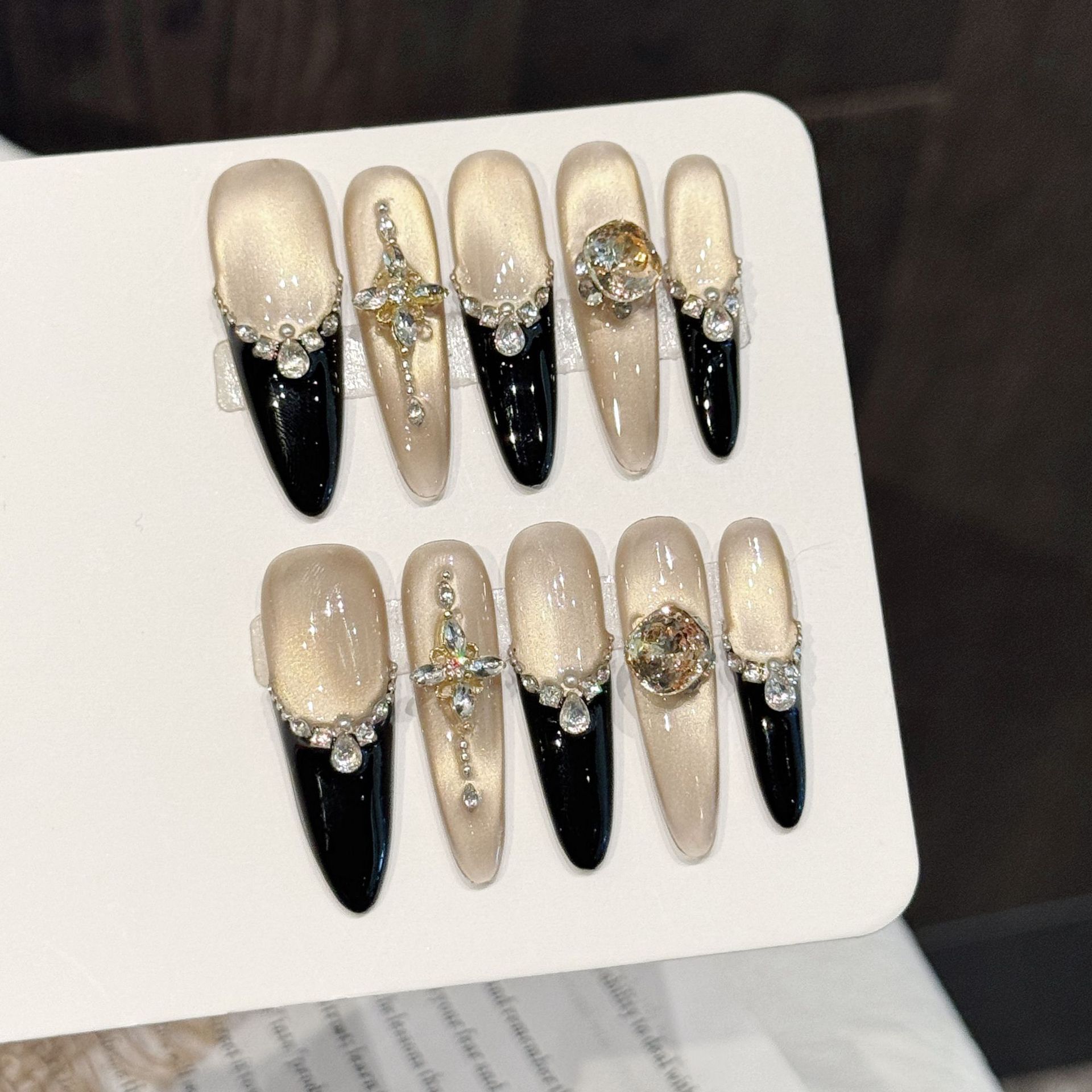 10 PCS Luxury Handmade Press o - Nail Adhesive Tab ulasan dan harga