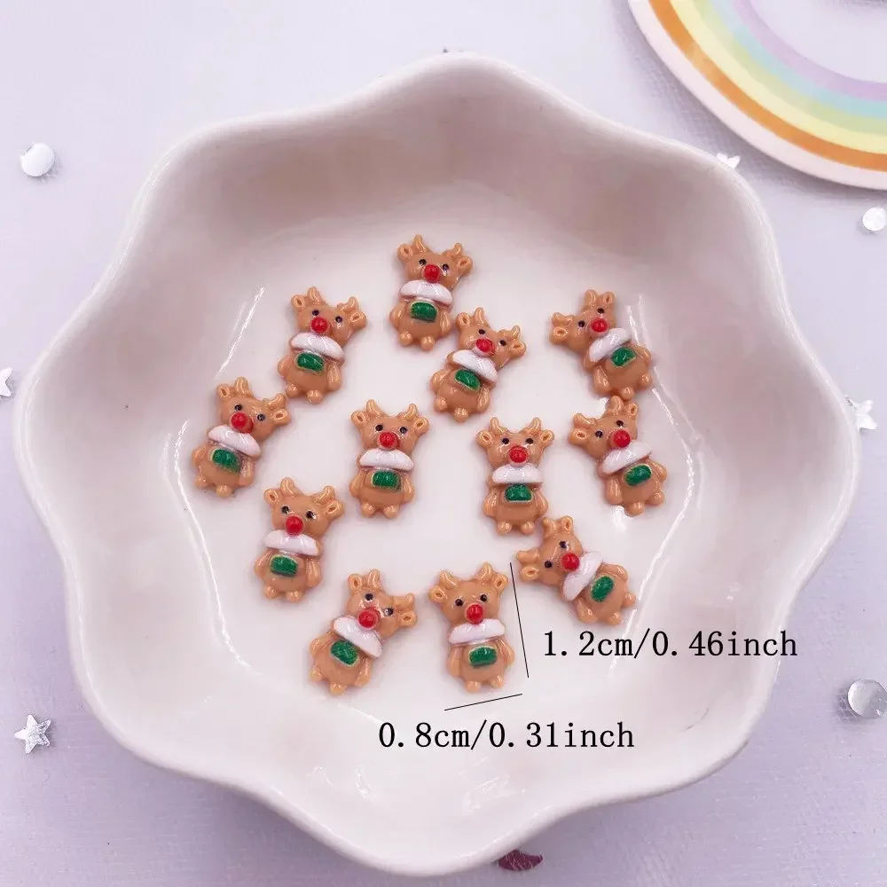 50pcs Resin Mini Colorful Chri - Nail Art Xmas ulasan dan harga